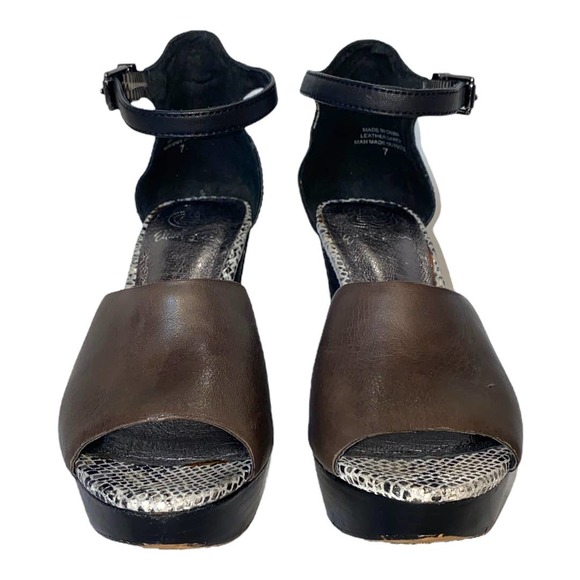 Elliott Lucca Bellina Snake-Print Braided Leather Pumps in Mineral Exotic sz 7 - Picture 2 of 13